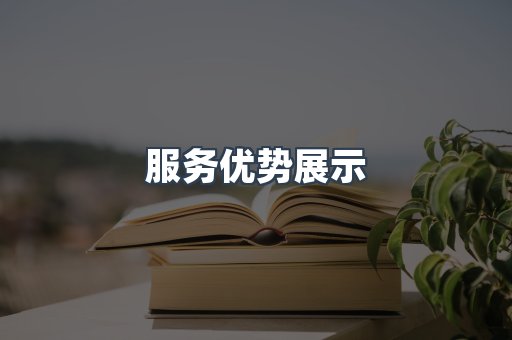 服务优势展示